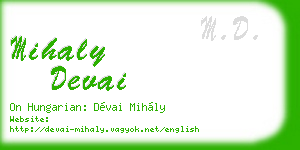 mihaly devai business card